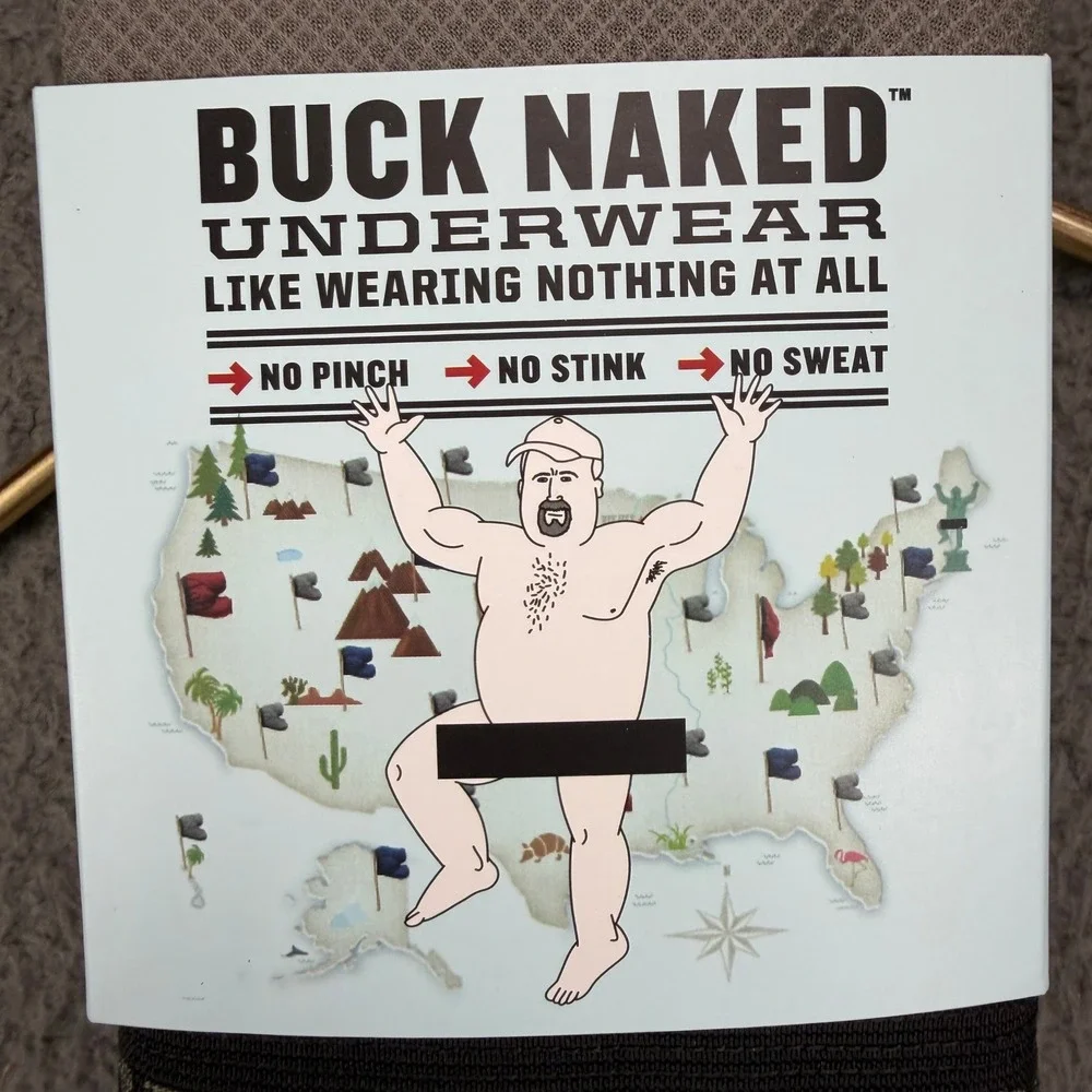 Duluth Trading Co Buck Naked Briefs Graphite Gray 2XL 76014 GPH Mens Underwear